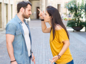 A couple arguing