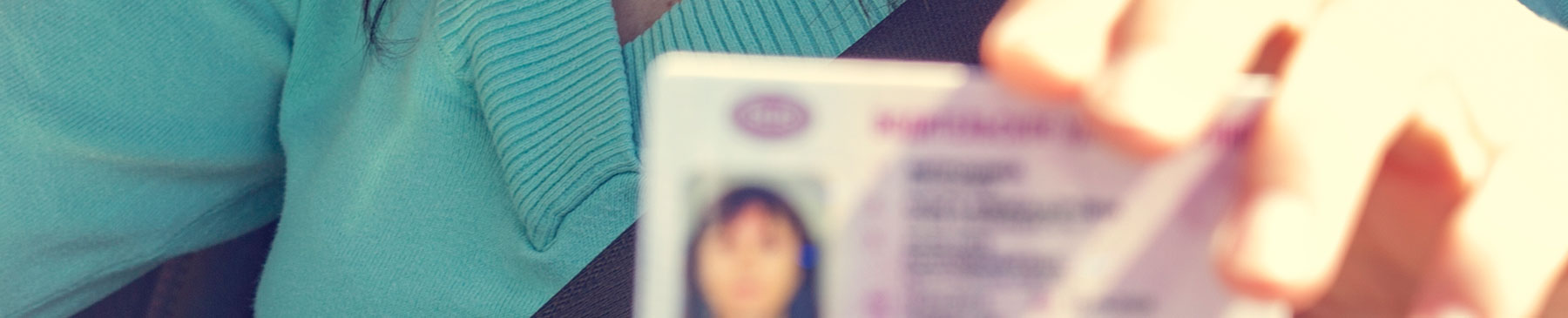 close up of drivers license