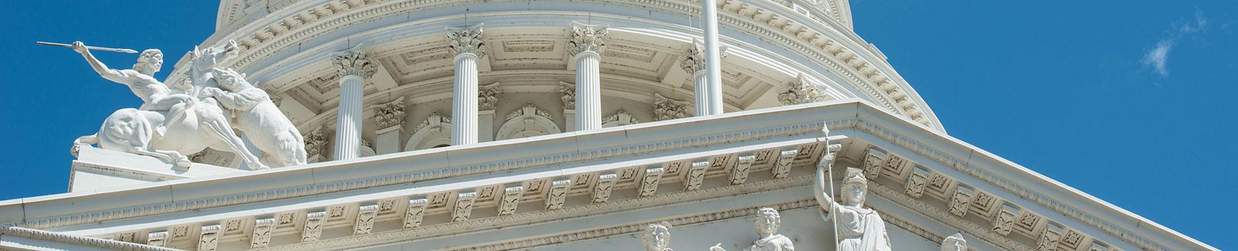 california capitol with blue sky