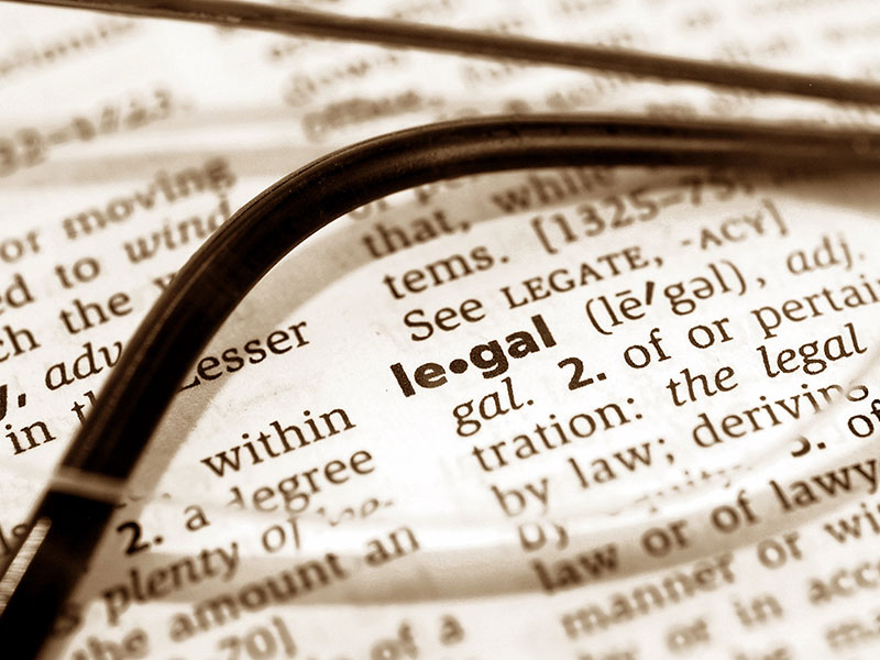 Legal definition and a pair of glasses